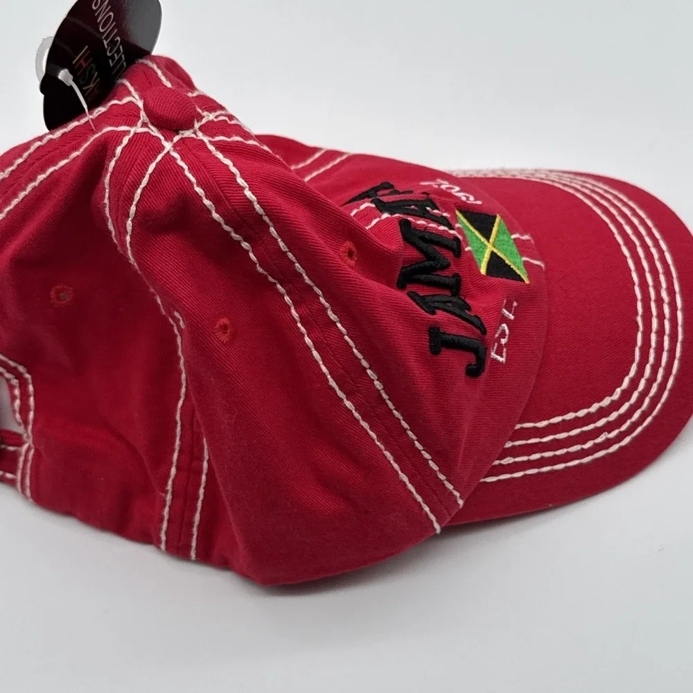 Jamaica  Baseball‎ Hat Cap One Size Adjustable Red Akshi Collections NEW
